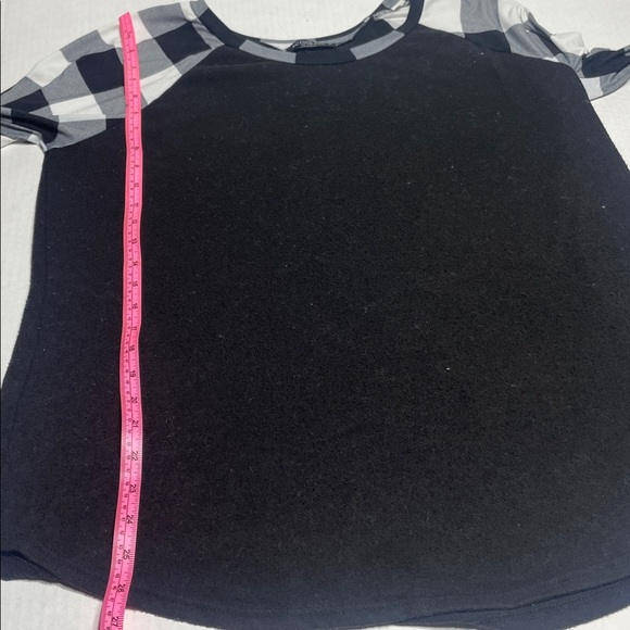 Acting Pro Black Buffalo Plaid Sleeve Raglan Long Sleeve Top 3x - Picture 6 of 8